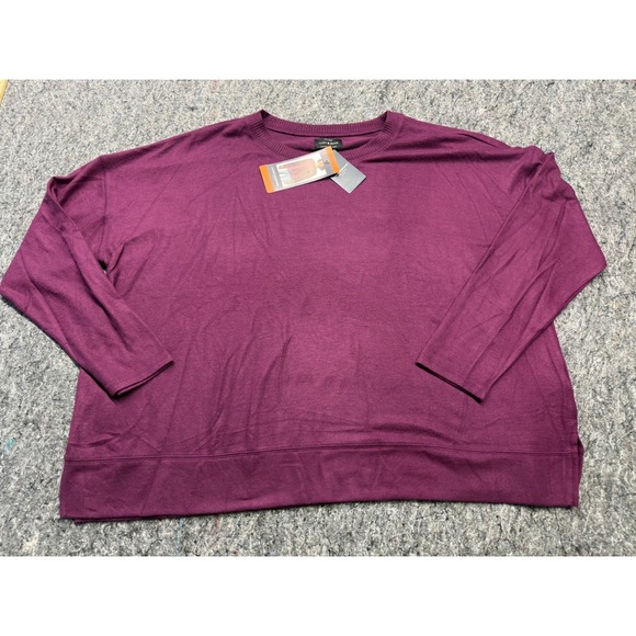 Lucky Brand Tops - Lucky Brand Womens XXL Potent Purple Long Sleeve Crew Neck Pullover Top 7W07008